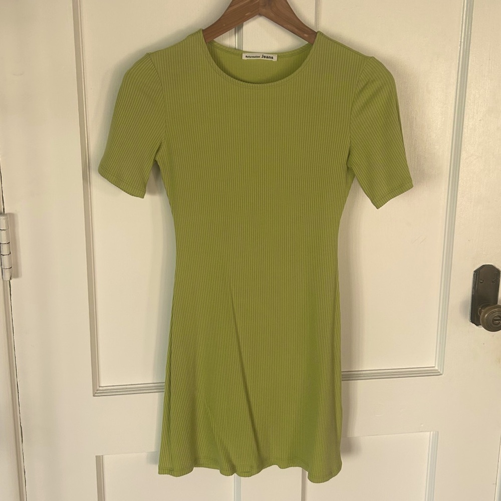Reformation Green Kendy Knit Dress